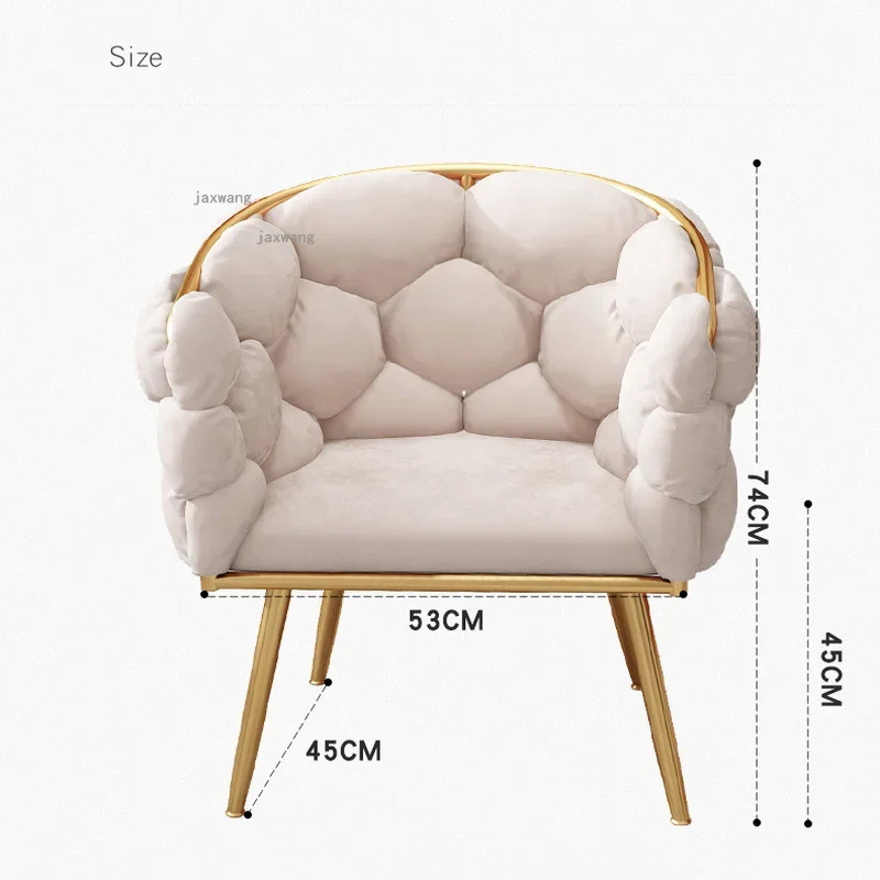 Nordic Living Room Cafe Single Sofa Simple Modern Bedroom Study Dressing Chair Creative Restaurant Home Furniture Casual Sofas