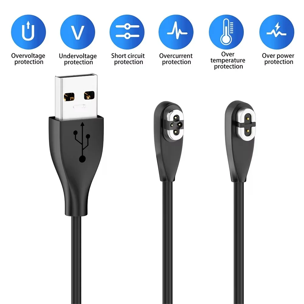 Shokz OpenSwim Pro S710용 1M USB Type C 충전기 케이블 Aftershokz Aeropex AS800/S803/S810 OpenRun용 자기 충전 어댑터