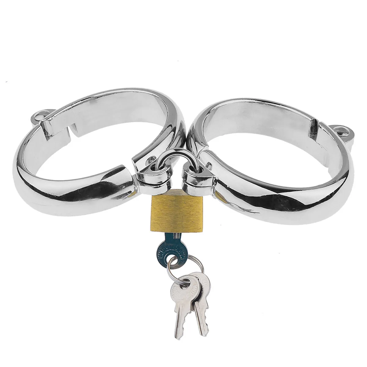 Sex Handcuffs BDSM Oval Metal Handcuffs Lockable Shackles FootCuffs Ankle Cuffs Restraints For Women Men