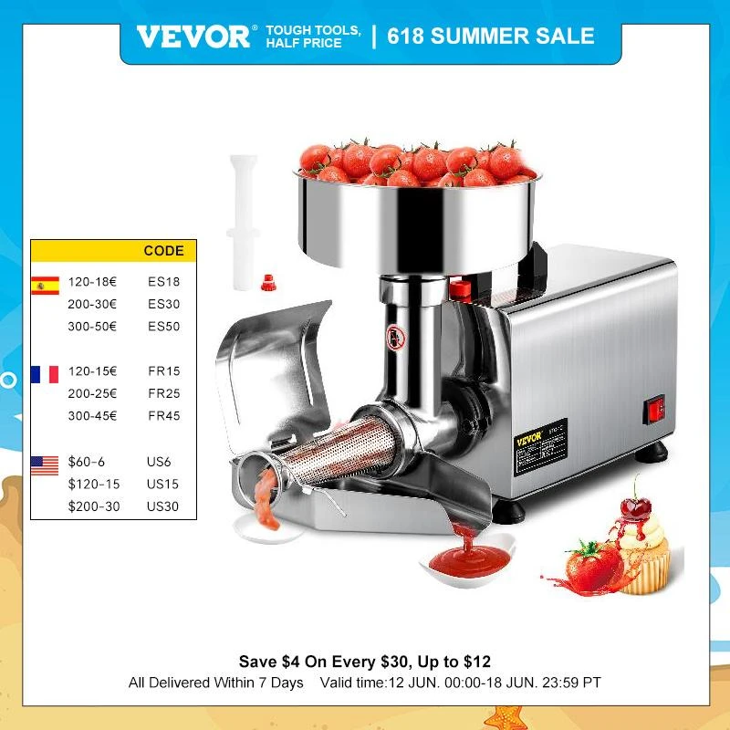 Stainless Steel Fruit Press Strainer Machine Electric Food Strainer