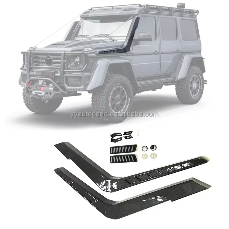 W463 Snorkels For G Class G500 G63 G350 4X4 Wading Tail Throat B Style Carbon FIber Snorkel Car Exterior Accessories