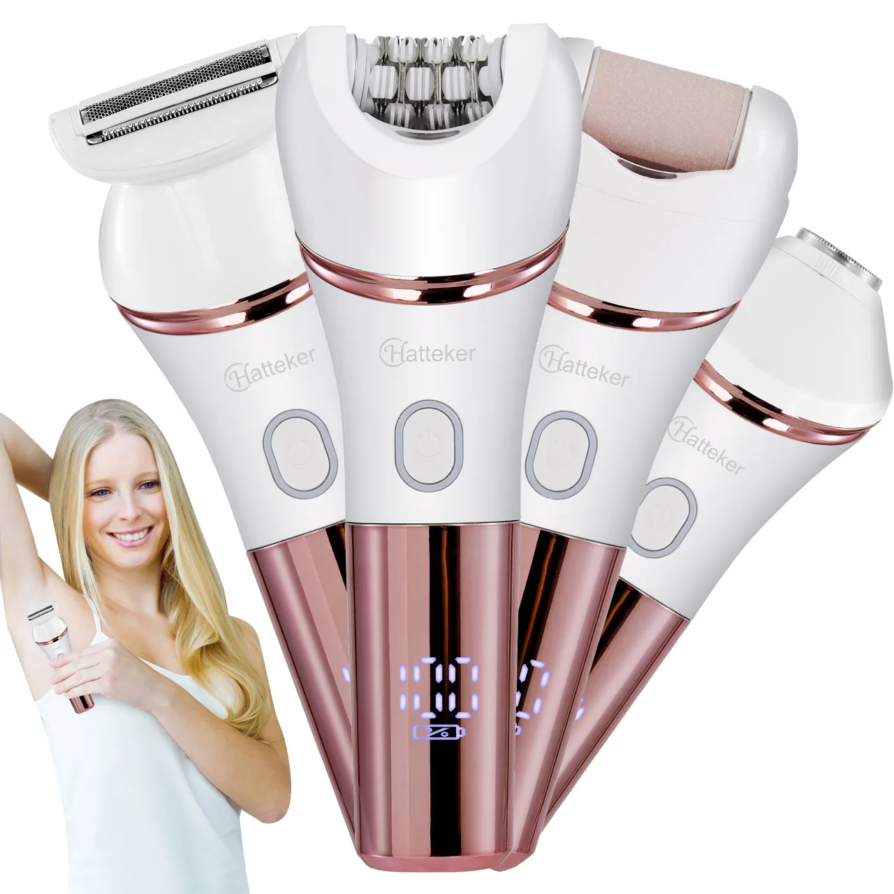 Hatteker epilator för kvinnor hårborttagning för ben bikini ansikte_voghion.com