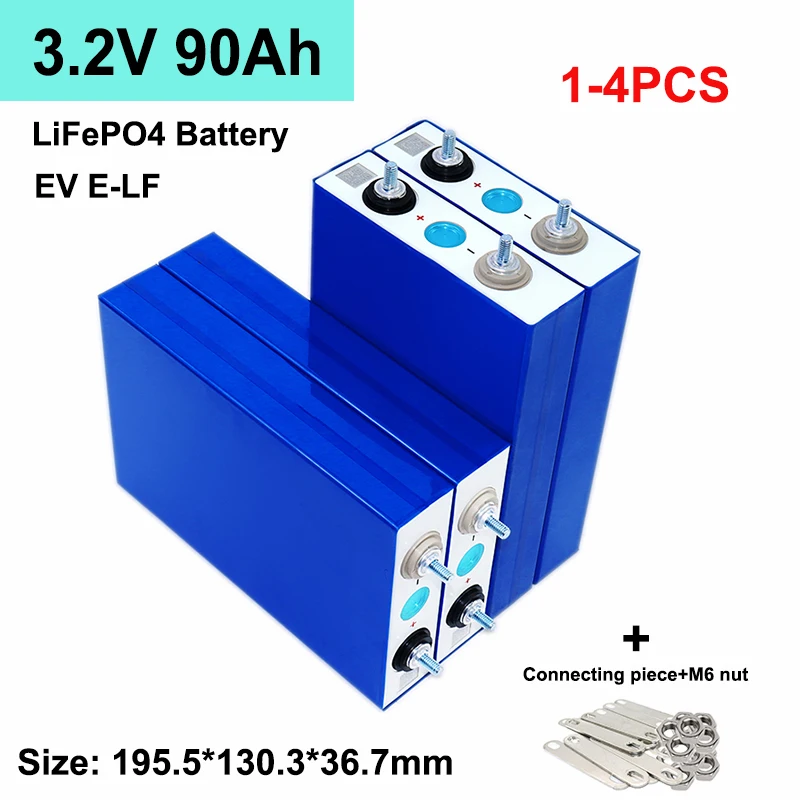 

Аккумулятор LiFePO4, 3,2 В, 90 Ач, LF 3C разрядка, полная мощность 90-95 Ач, сделай сам, 12 В, 24 В, солнечное хранилище, Hovercraft, RV, электрический автомобиль без НАЛОГА