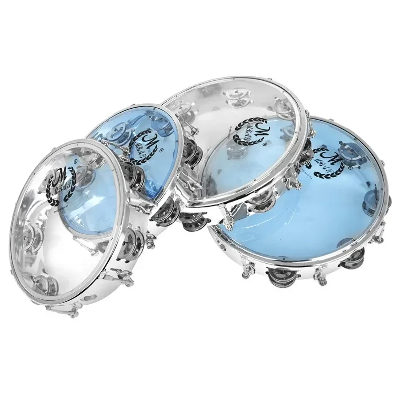 8/10 Inch Tambourine Adjustable Tone Hand Drum Double Row Drum for Christian Dance hand tambourine