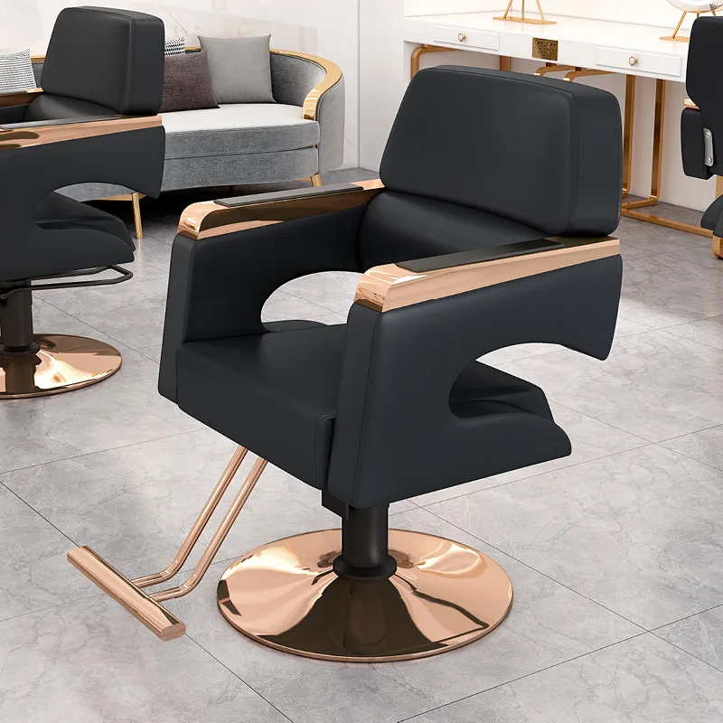 Salon Makeup Barber Chair Hairdressing Swivel Recliner Hair Cutting Styling Chair Trolley Chaise Coiffeuse Beauty Furniture