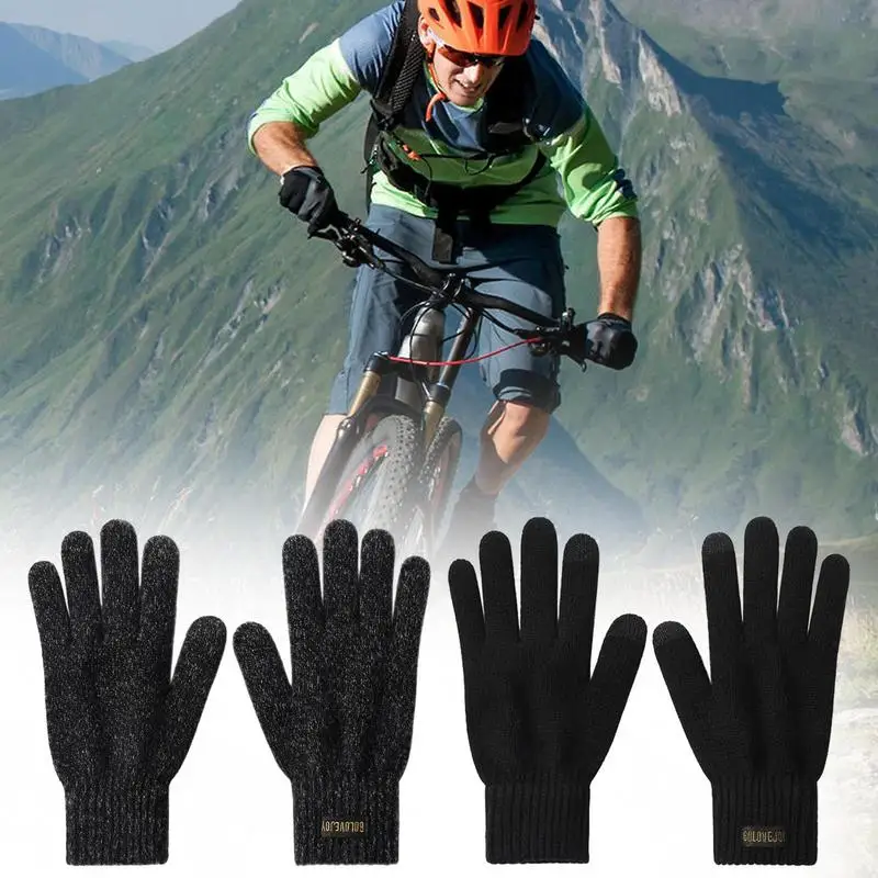 

Мужские шерстяные перчатки, зимние перчатки для сенсорного экрана, женские зимние тренировочные перчатки для мужчин, Ранняя для мужчин, для холодной погоды