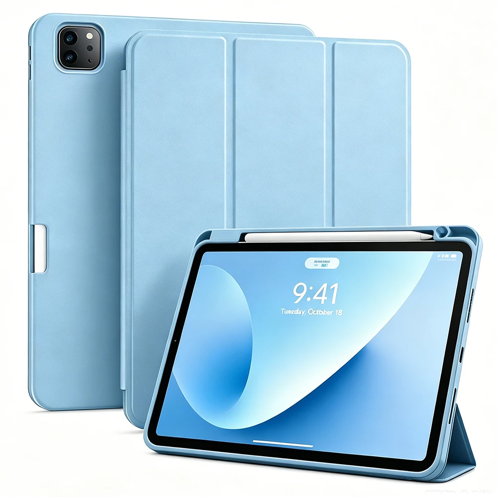 Magnetic Flip Smart Cover with Auto Wake/Sleep Function