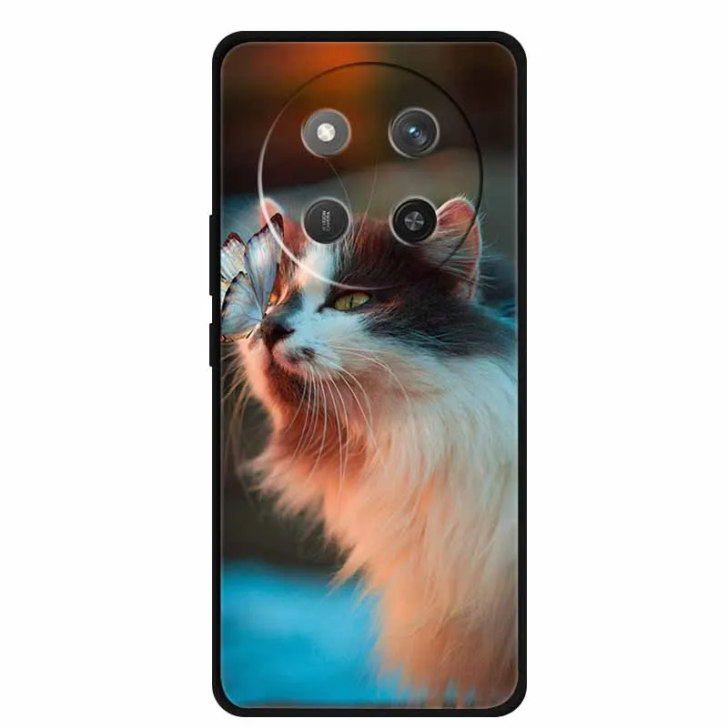 Cat Print Soft TPU Silicone Phone Cover - Lovely Painted Design