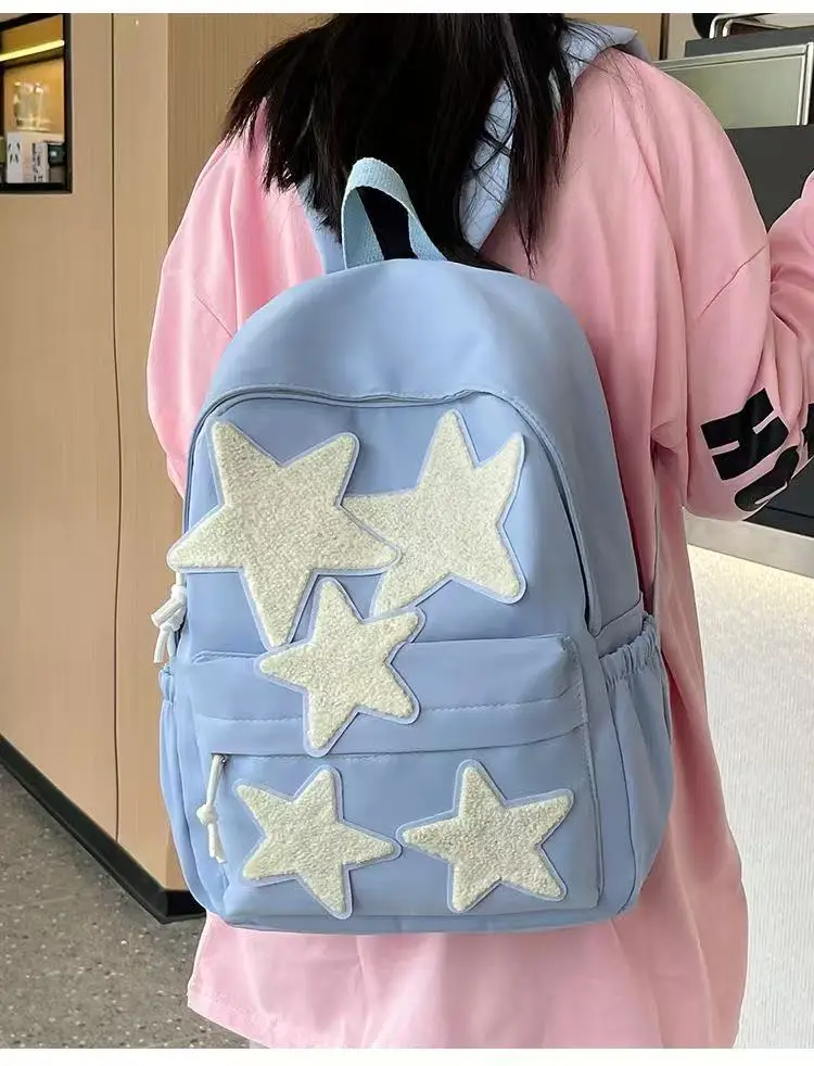 Cute backpack, homemade backpack, pentagram versatile backpack, college student, niche girl, high school student backpack 6