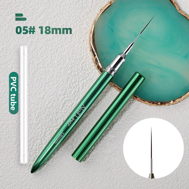 【美品】LINE PAINTBRUSH ライン ペイントブラッシュ ストック Aliyah 1730 Liner White Taklon Brush (1pc / set - 5pcs