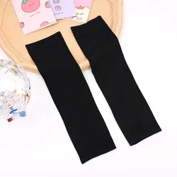 Children's Summer Anti - UV Cooling Arm Sleeves - Sun Protective Elastic Ice Cuffs - One Size (Black Thumb style)