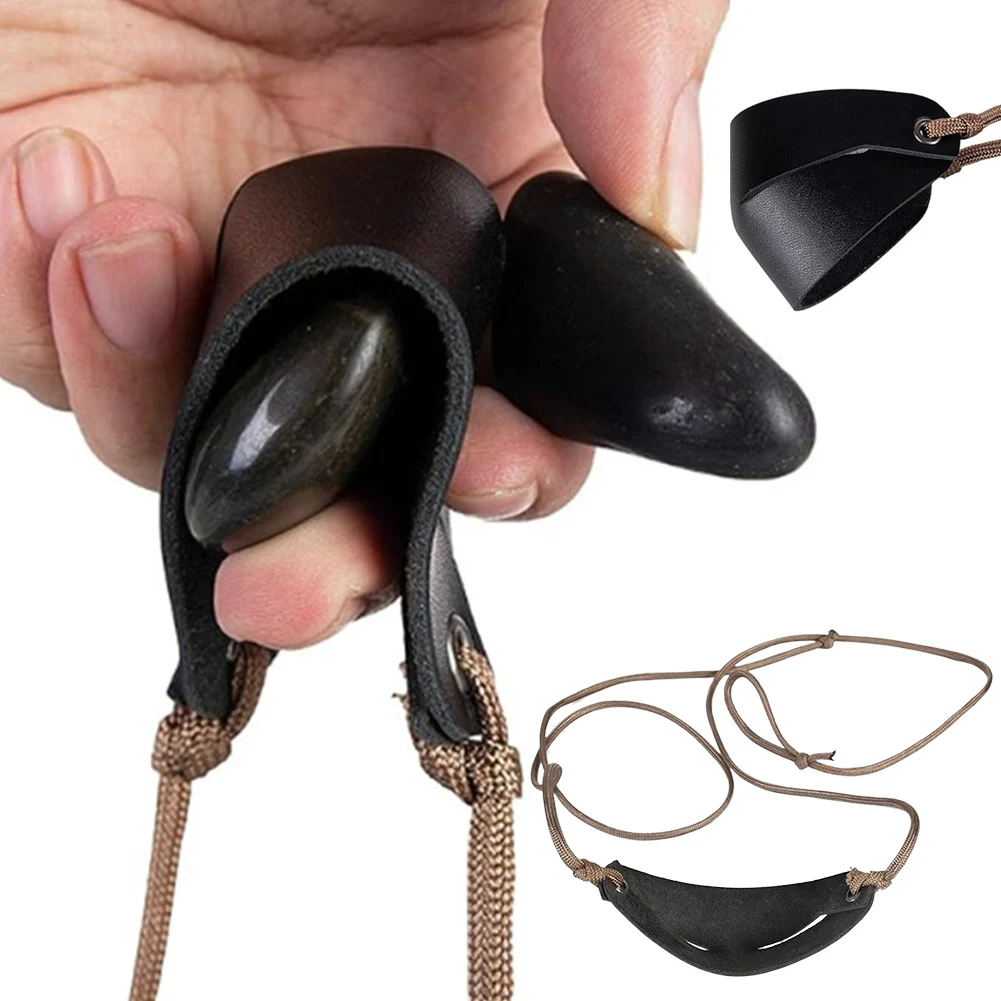 Handmade Leather Shepherd Sling Pouch Old-Fashioned Slingshot for Outdoor Sports Camping Shooting Hiking Hunting Accessories