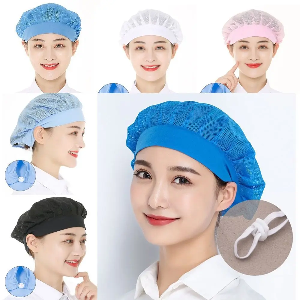 

Hair Nets Work Hat Chic Work Wear Smoke-proof Dust Cooking Hygienic Cap Mesh Breathable Chef Hat Canteen Catering