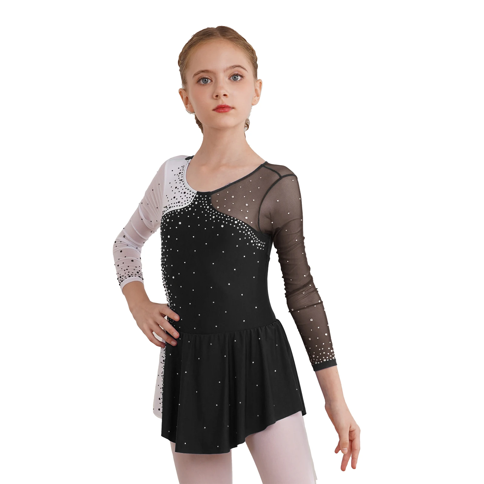 Flutter Sleeve Ice Skating Dress With Deep Back | Revella Skatewear