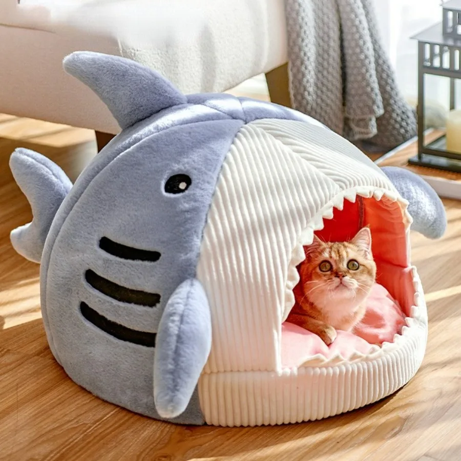 

Luxury Villa Cozy Closed Fashion Habitats Pets Cat Bed Washable Cats Nest Furniture Light Weight Cama Para Perros Pet Supplies