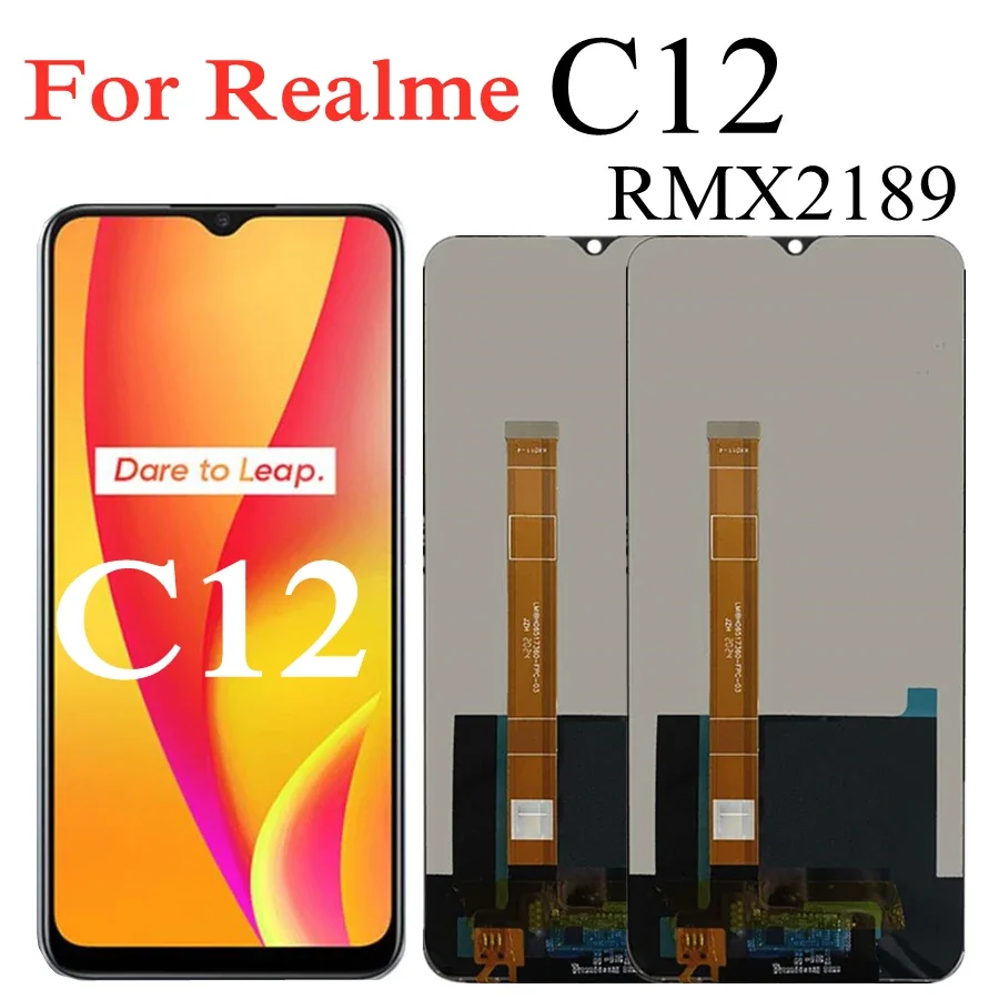 

ЖК-дисплей с сенсорным экраном в сборе, черный для Oppo Realme C12 2020, RMX2189, 6,5 дюйма