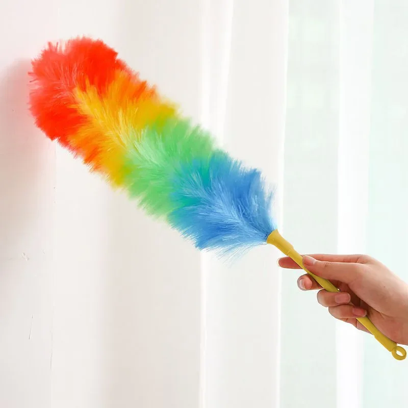 Microfiber Duster Brush Rainbow Hand Dust Removal Cleaner Anti Dusting Brush Home Air-condition Feather Car Furnitur Cleaning Microfiber Duster Brush Microfiber Dust Brush