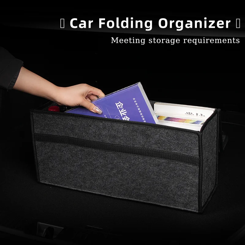 Auto Stamm Lagerung Tasche Filz Verstauen Box Werkzeuge Organizer Zubehör Für Toyota Corolla Yaris Aygo Prius CHR Camry Auris Avensis – Detail 4