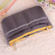  Women Handbag Make Up Organizer Purse Nylon Dual Organizer Insert Cosmetic Bag Zipper Pouch Make Up Organizer Box 