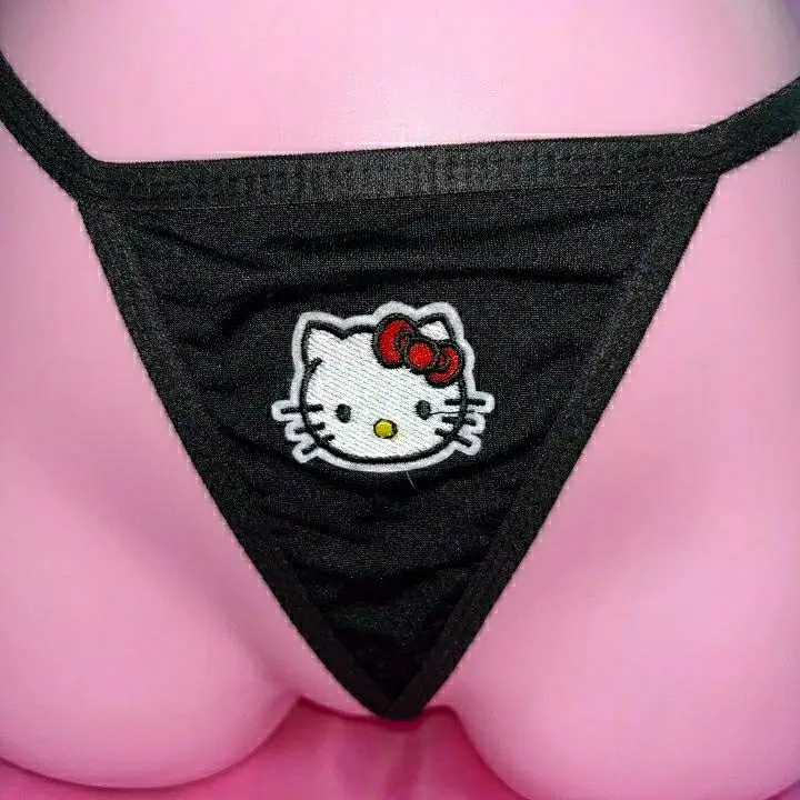 Hello Kitty Bra Panties Anime Sexy Girl Y2K Embroidery Underwear Kawaii  Cartoon Lady T-Back Kuromi Summer Swimsuit Camisole Gift - AliExpress