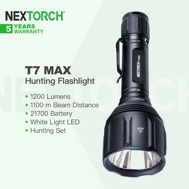 Nextorch Hunting Set T7 Max (1100 mt) Rechargeable 1200 Lumens LED