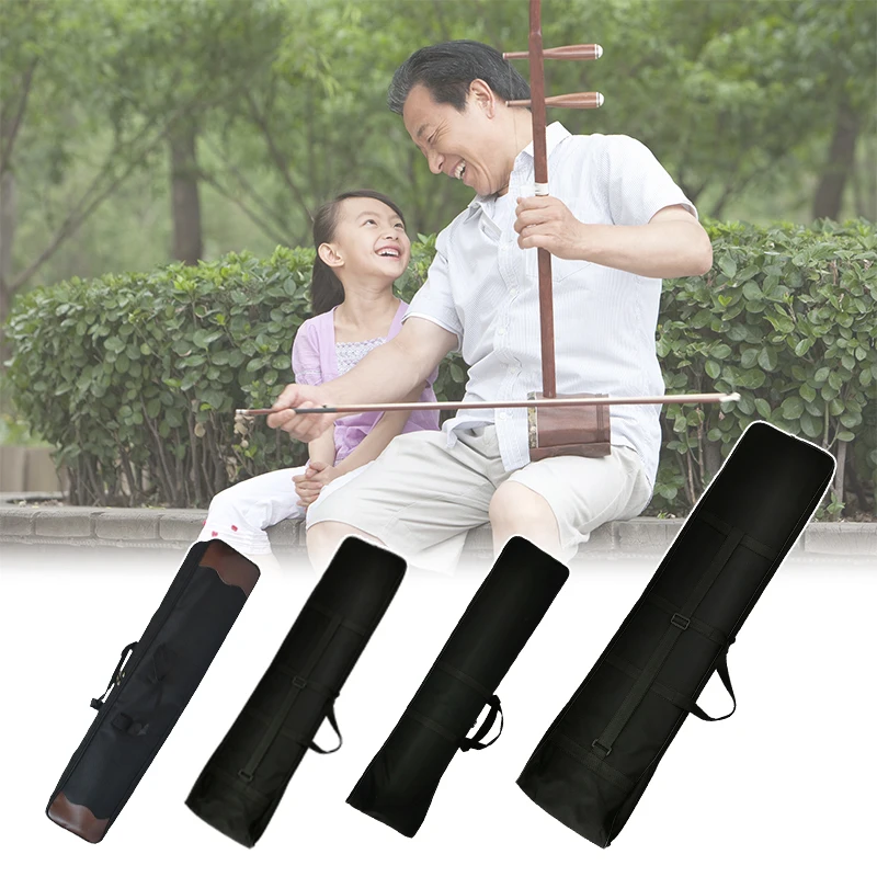 Portable Jing Erhu Bag Oxford Cloth Waterproof Erhu Protect Carrying Case Lightweight Handbag Musical Instrument Storage Black