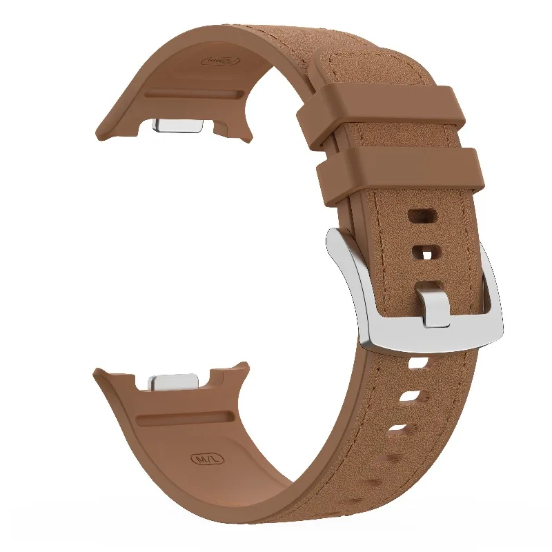 Leather-Like Silicone Fashion Versatile Waterproof Watch Strap