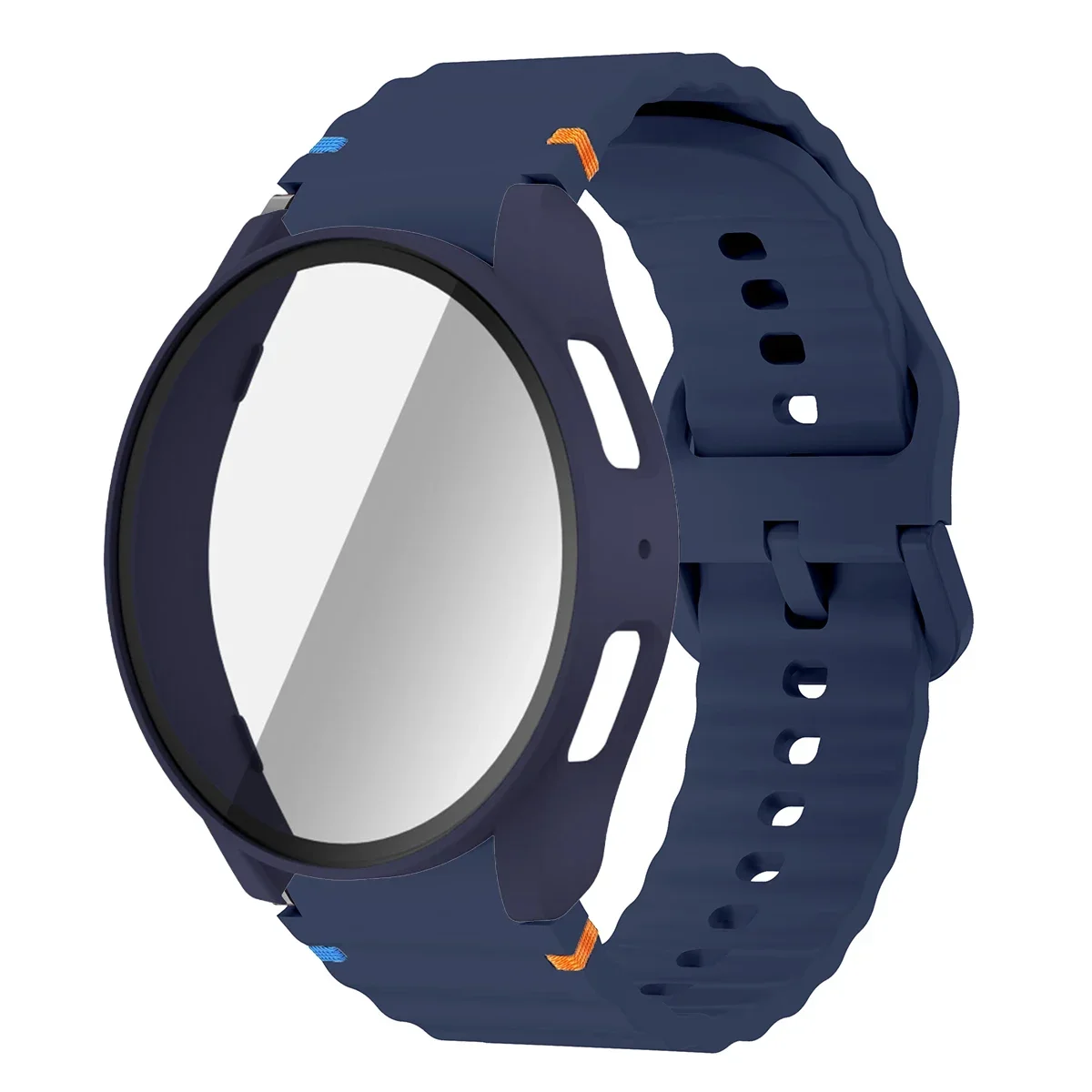 Enhanced Silicone Band and Bumper Case with Tempered Glass Screen Protector