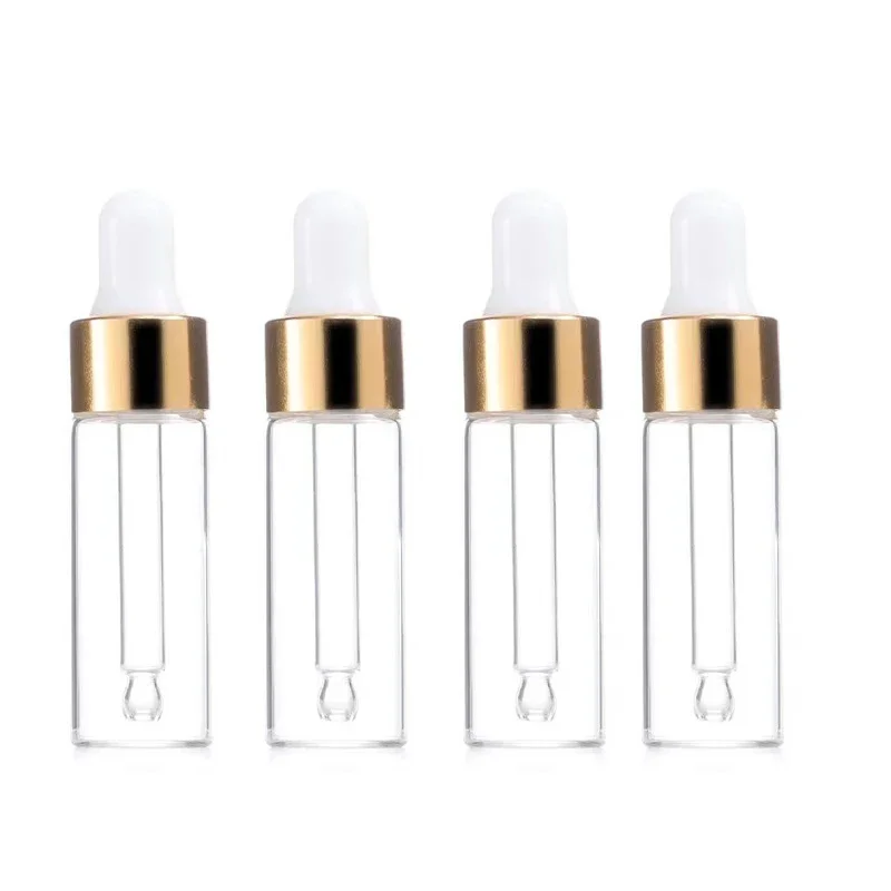 1-5ml Glass Dropper Bottle Clear Glass Bottles Empty Eye Dropper Bottles for Essential Cuticle Body Oils Tincture,50pcs,glass bottles,mini glass bottles