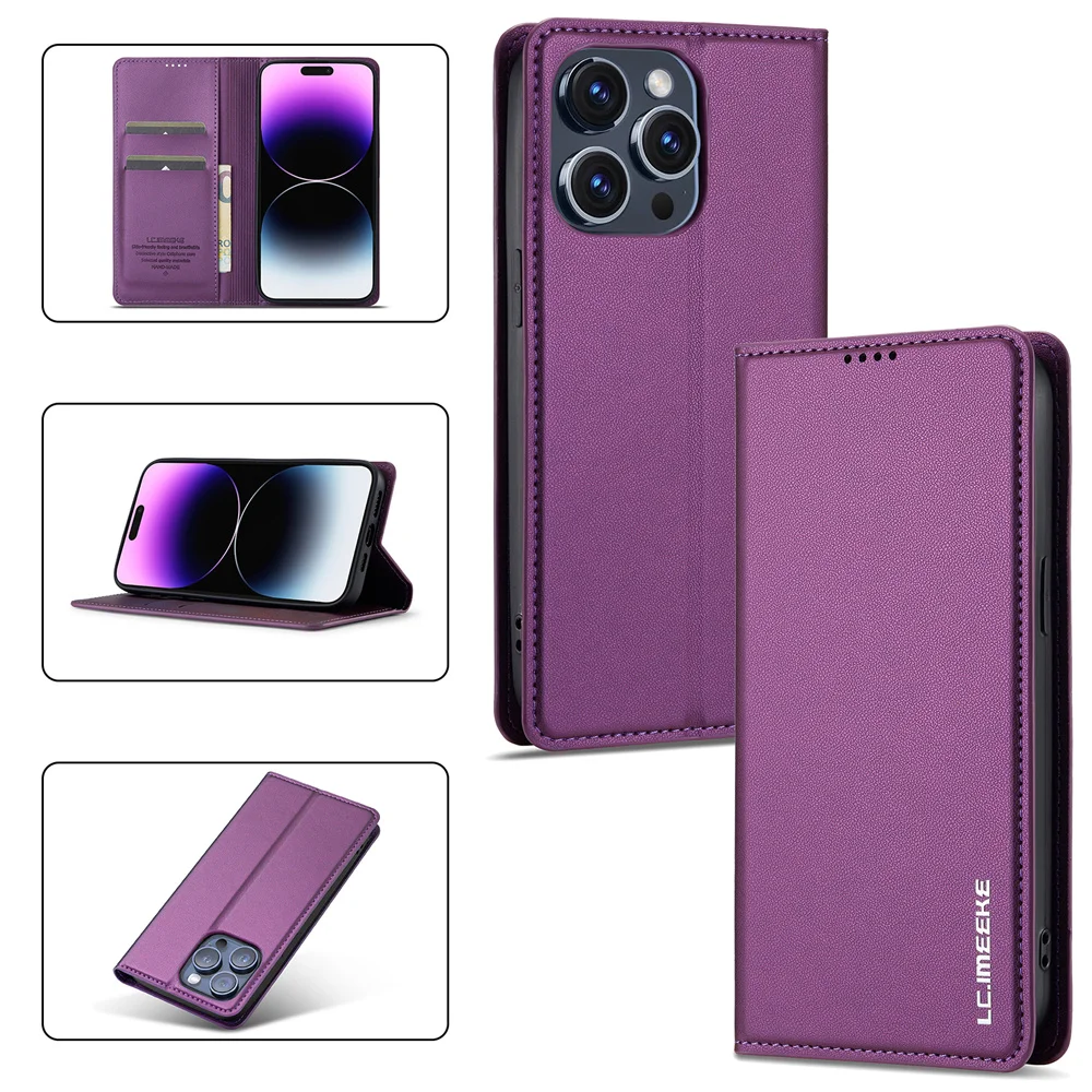 Luxury Leather Wallet Flip Case - Premium Phone Cover