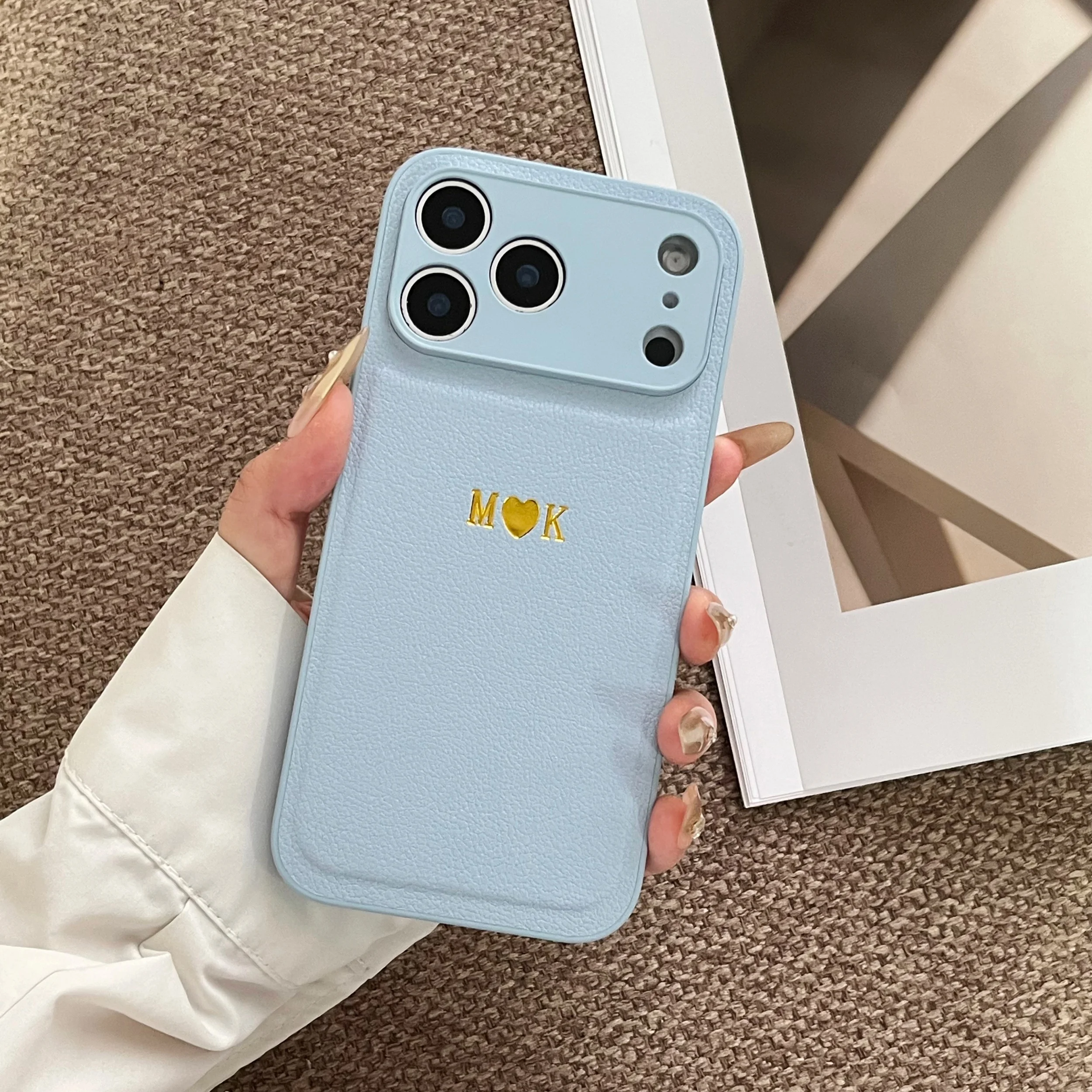 Personalized Luxury Classic Faux Leather Case For iPhone 17 16 thumbnail 5