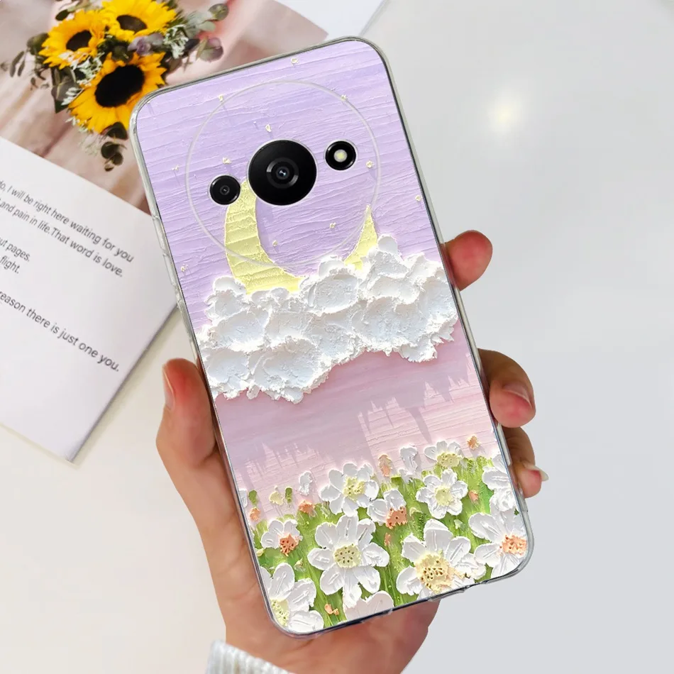 Elegant Printing Soft Silicone Clear TPU Slim Phone Case