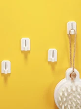  10 Pcs Mini Hooks Curtain Rod Bracket Adhesive Hooks Wall Key Pendant Behind The Door Sticky Hooks 