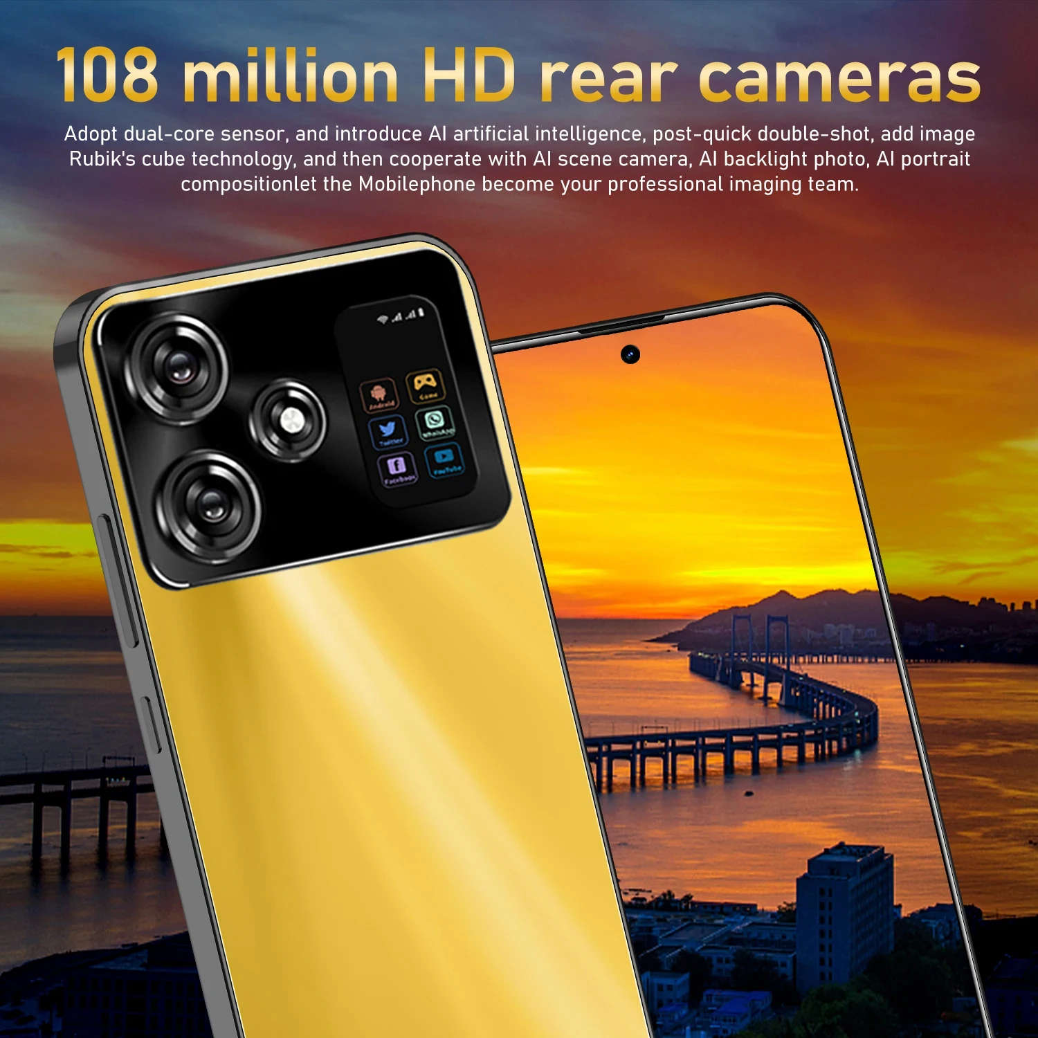 Купить дешево Original X6 Pro Smartphone 7.3inch Global Version 16G+1TB ...
