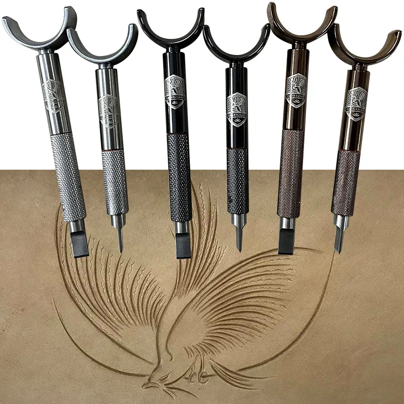 Carving tool leather cutting tools double bearing leather carving swivel knives tools