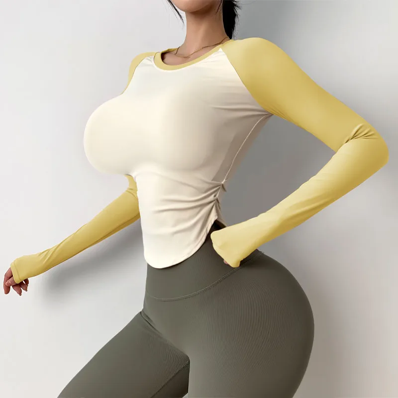Cloud Hide Long Sleeve Sports Shirt Home Tank Top Women Plus Size Yoga T-Shirts Gym Workout Bike Cover-up Winter Fall Sportswear