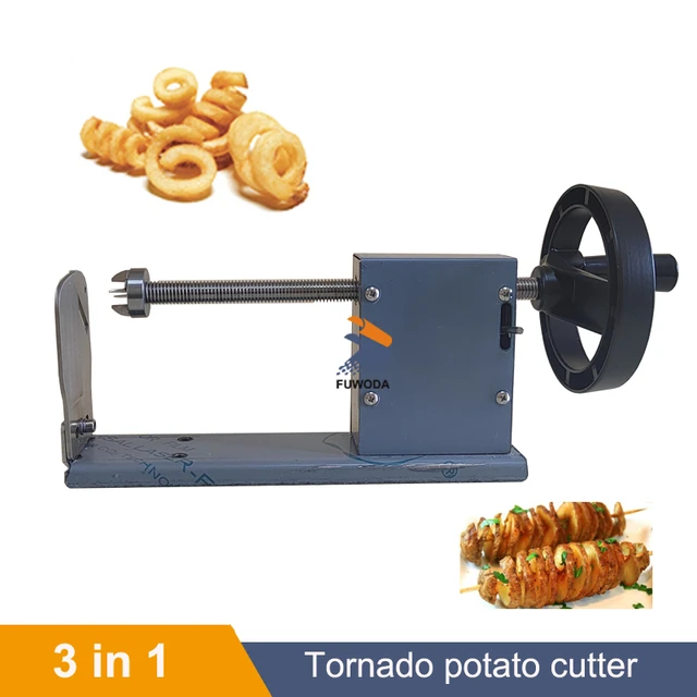 Commercial Manual Spiral Potato Chips Curly Fries Twist Hot Dog