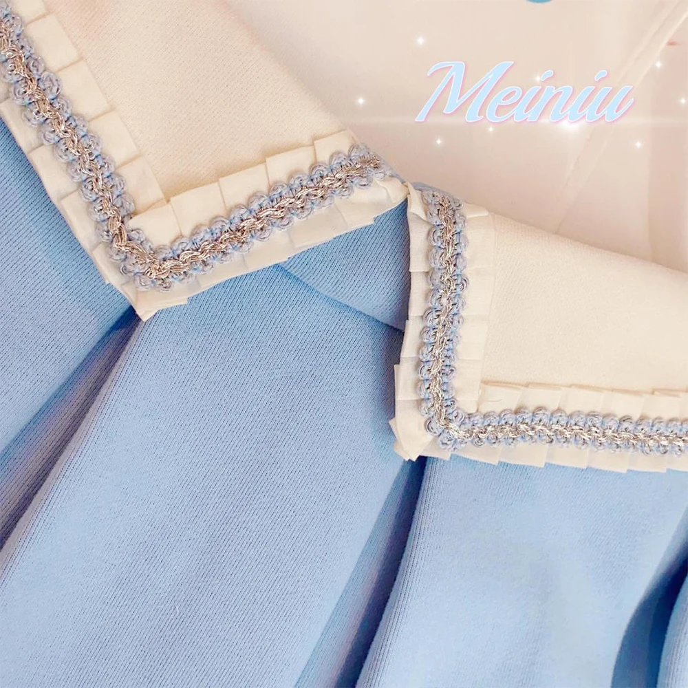 Girls coat Sanrioed Girls Sets Cinnamoroll Anime Coat T-Shirt Pleated Skirt Pants Y2K Korean Clothing