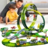 Dinosaur Toys Magic Climbing electric dinosaur car Track Railway Toy Bend Flexible Race Track High Quality Toy For Kid 5