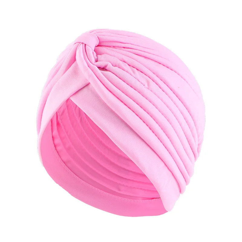 Stretchy Knot Twist Turban Bandanas Women Headscarf Bonnet Muslim Hijab Indian Hats Female Chemo Cap Adult Solid Color Head Wrap 3