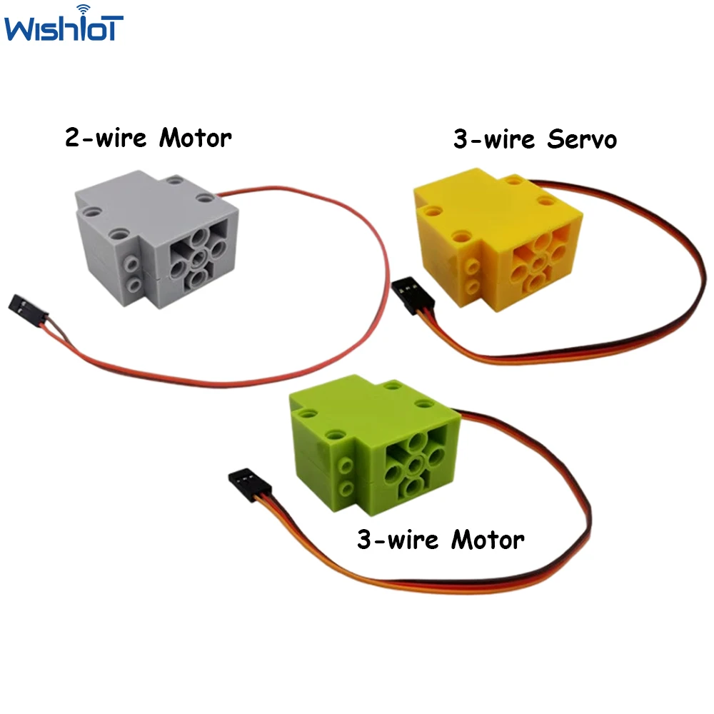 

Programmable Building Block Servo Motor Cross Output Shaft Compatible with legoeds Power Control Driver for Arduino Microbit RPI