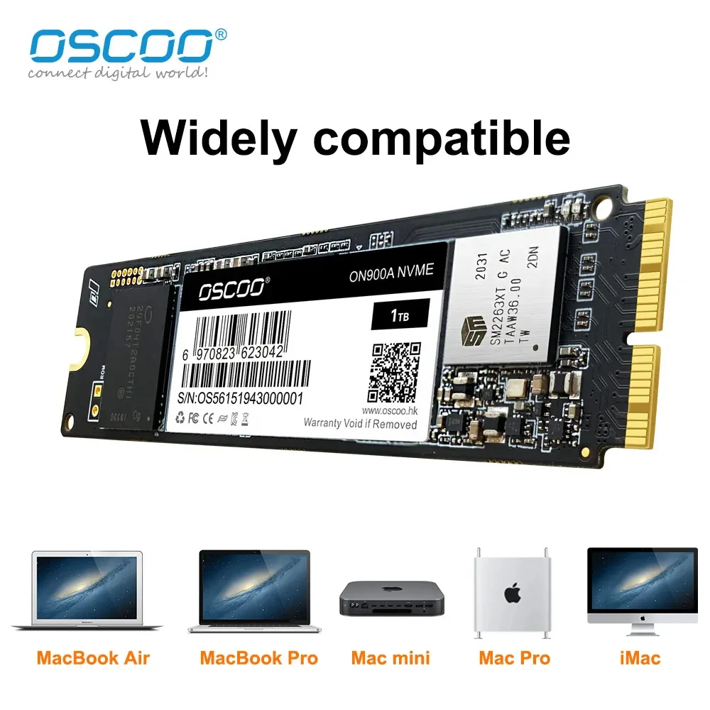 Ssd Da 512Gb Per Macbook Nvme Pcle Gen3X4 Hard Disk Ssd Per Macbook Air (2013-2015, 2017) Macbook Pro (2013-2015) Imac (2013-2019)