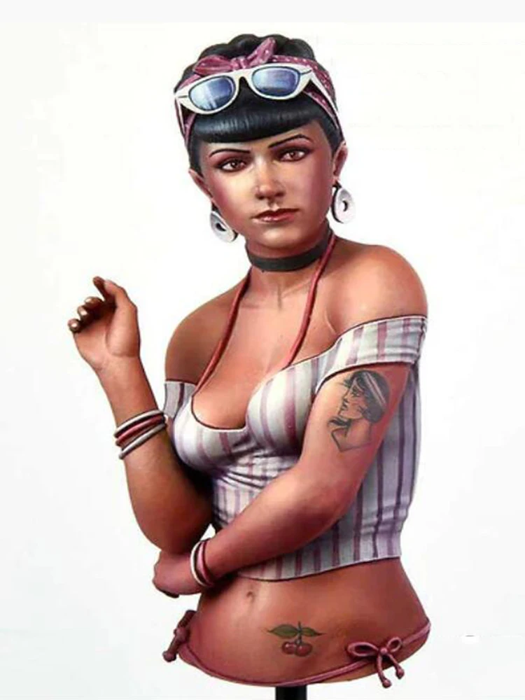 Unassambled moderne Sommers oldat Büste Figur Harz Figur Miniatur Modell Kits unbemalt