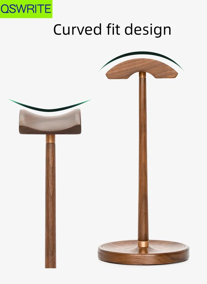 Hoofdtelefoonstandaard, walnoothout en aluminium headsetstandaard, natuurwalnoot gaminghouder voor AirPods Max, Beats, Bose, Sennheiser, Sony, Audio-Technica en meer (zwart Hoofdtelefoonstandaard, walnoothout en aluminium headsetstandaard, natuurwalnoot gaminghouder voor AirPods Max, Beats, Bose, Sennheiser, Sony, Audio-Technica en meer (zwart