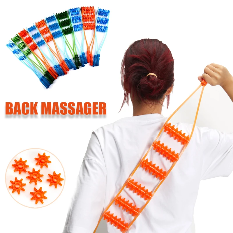 Multifunctional Back Massage Roller Handheld Rolling Massage Tools Portable Massage Belt to Relieve the Shoulder Neck Body Slim autumnand winter men s turtleneck men s knitted pullover rolling neck knitted sweater korean version knitted top men s homestay