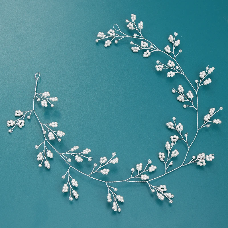 Pearl Crystal Hair Vine Wedding Headband Tiara Bridal Headpiece Women Hair Jewelry Wedding Accessories hair accessories,bridal hair accessories