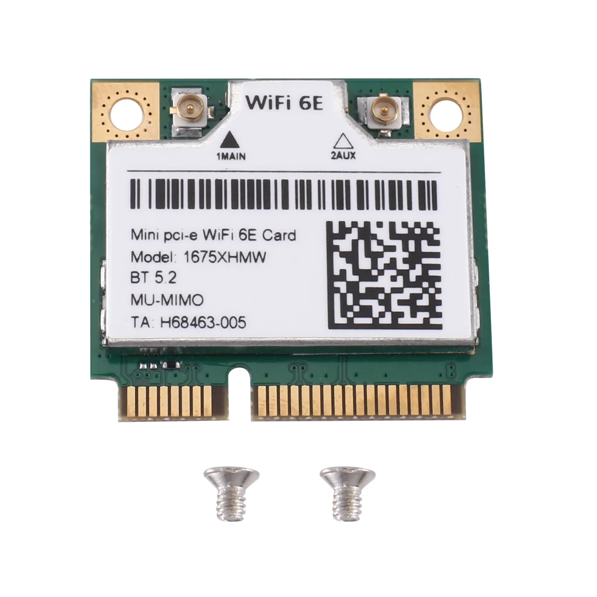 

1675X 1675XHMW AX210 WiFi Card WiFi 6E 802.11AX 2.4G 5G 6G 5374Mbps Bluetooth 5.2 Mini Pcie WiFi Network Card