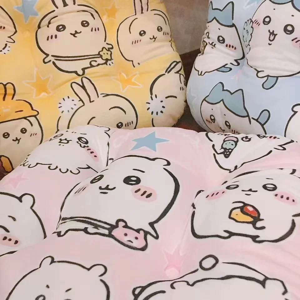 Comfortable Chiikawa Seat Cushion For Chair Hachiware Usagi Anime Pattern Printed Back Cushion Bedroom Dining Room Home Decor 3