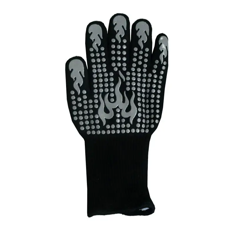 One Piece BBQ Gloves Microwave Gloves High Temperature Resistance Barbecue Glove Oven Mitts 500 800 Degree Fireproof Grill Glove 