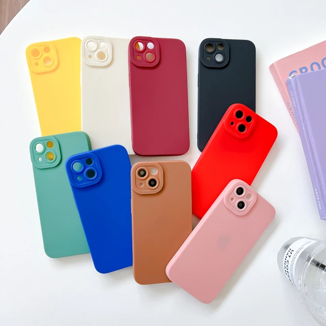 For iPhone 15 14 13 12 11 Pro Max XS XR X 8 7 SE Silicone Case Camera Lens  Cover